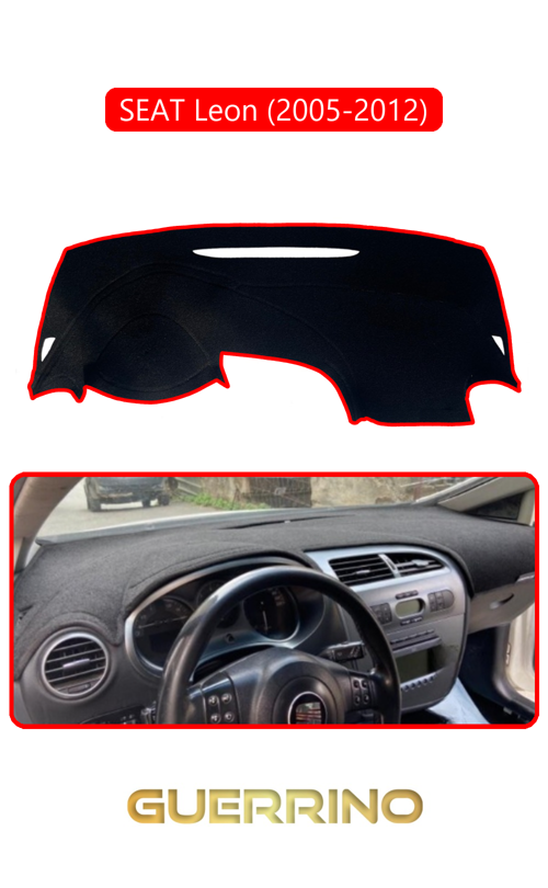 Seat Leon (2005-2012)Torpido Koruma Halısı Kırmızı Kenar