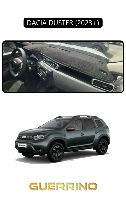 Dacıa Duster 2023+Torpido Koruma Halısı Siyah Kenar