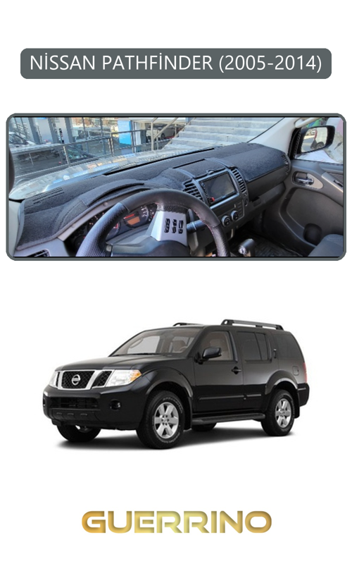 Nissan Pathfinder 2005-2014Torpido Koruma Halısı Gri Kenar
