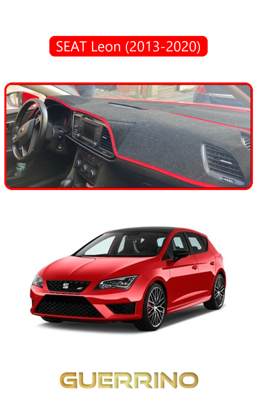 Seat Leon (2013-2020)Torpido Koruma Halısı Kırmızı Kenar