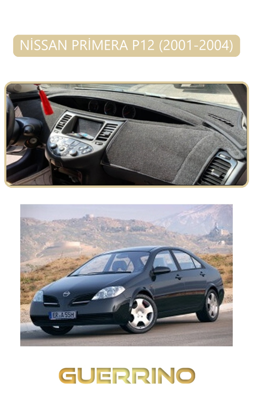 Nissan Primera P12 2001-2004Torpido Koruma Halısı Bej Kenar