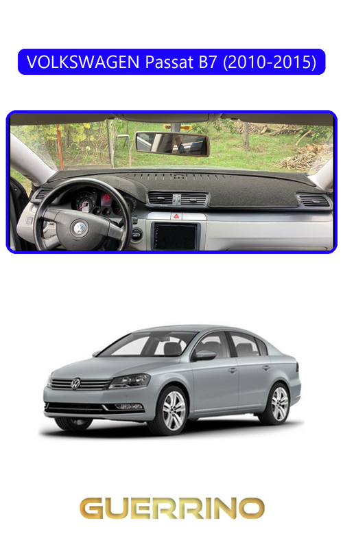 Volkswagen Passat B7 (2010-2015)Torpido Koruma Halısı Mavi Kenar