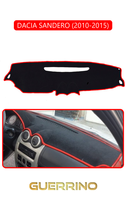 Dacıa Sandero 2010-2015Torpido Koruma Halısı Kırmızı Kenar