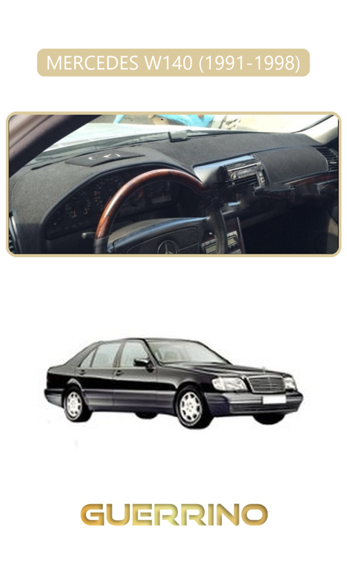 Mercedes W140 1991-1998Torpido Koruma Halısı Bej Kenar