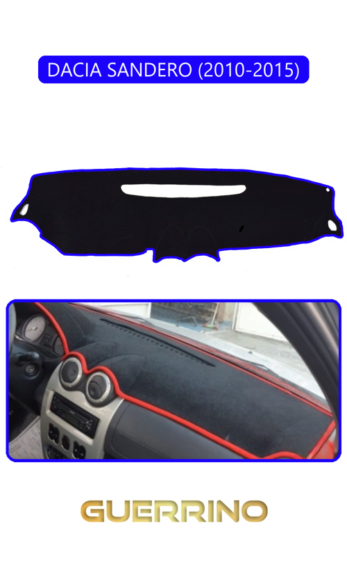Dacıa Sandero 2010-2015Torpido Koruma Halısı Mavi Kenar