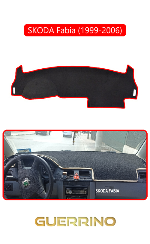 Skoda Fabia (1999-2006)Torpido Koruma Halısı Kırmızı Kenar