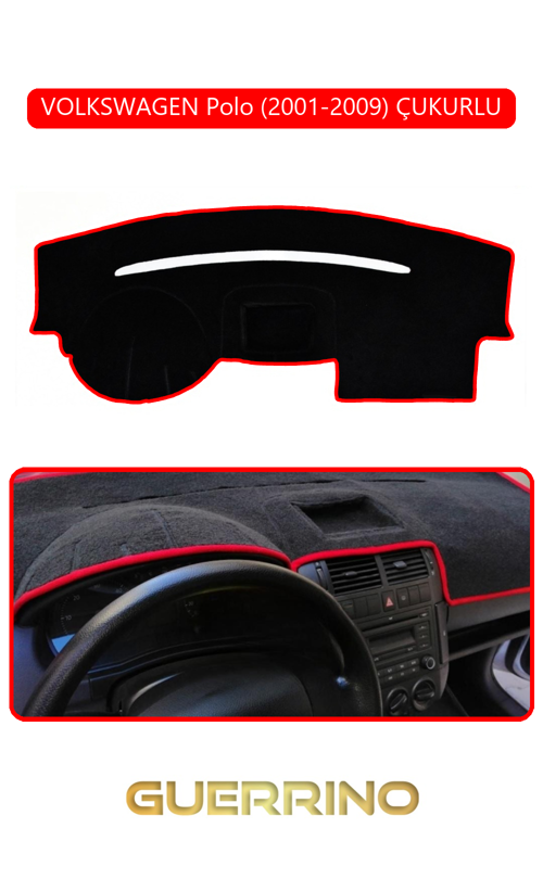 Volkswagen Polo (2001-2009) Çukurlutorpido Koruma Halısı Kırmızı Kenar