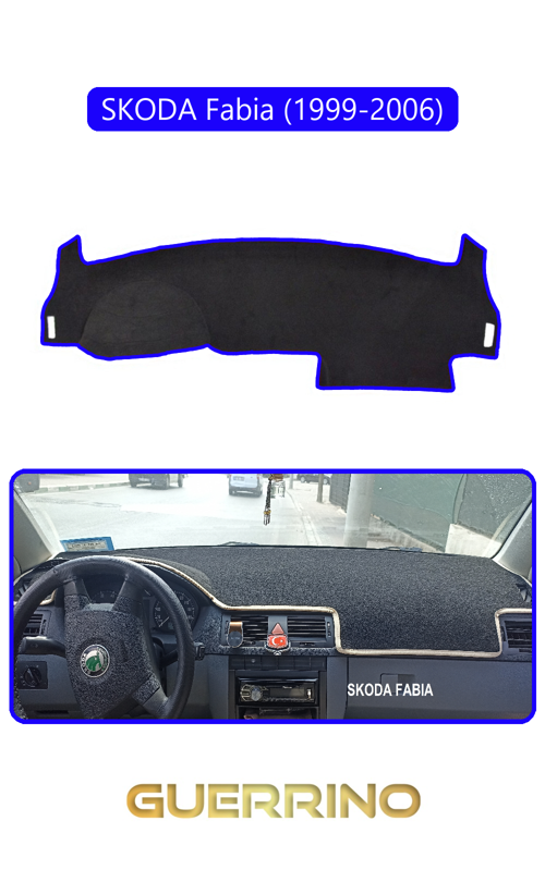 Skoda Fabia (1999-2006)Torpido Koruma Halısı Mavi Kenar