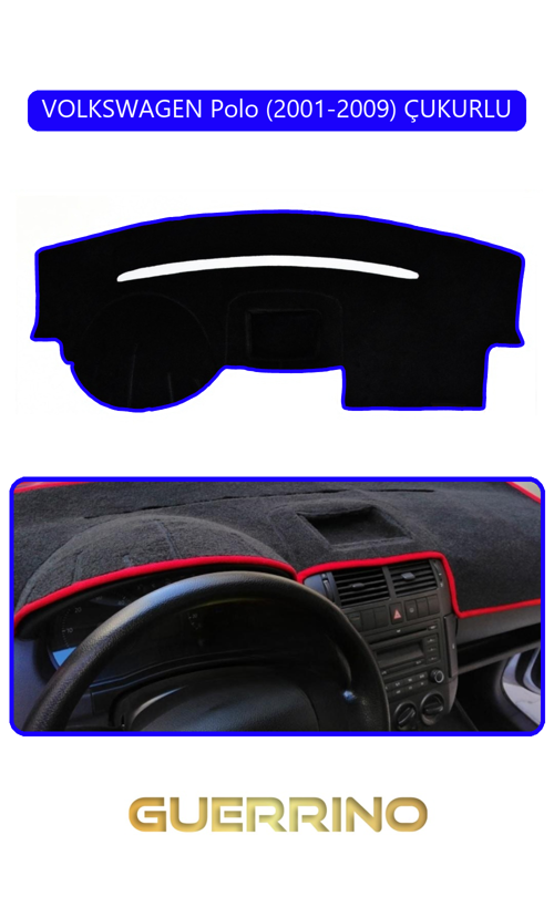 Volkswagen Polo (2001-2009) Çukurlutorpido Koruma Halısı Mavi Kenar