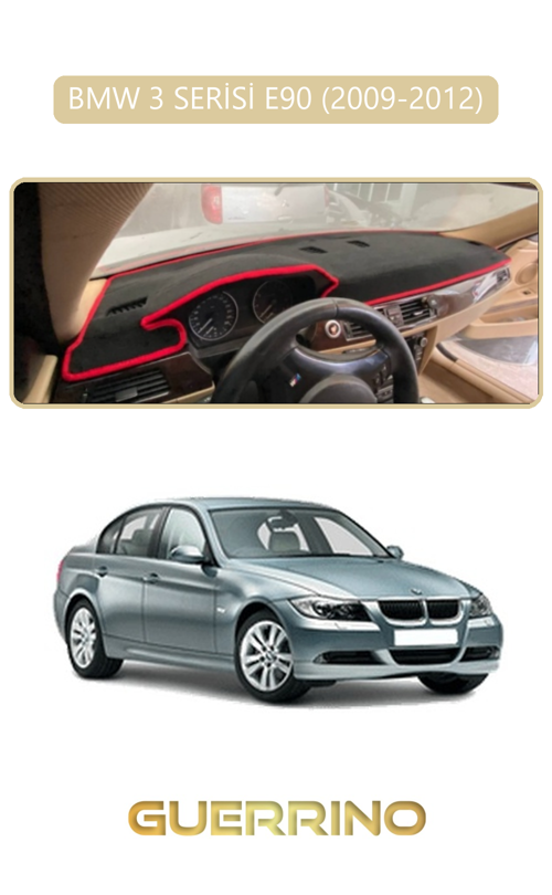 Bmw 3 Serisi E90 2009-2012Torpido Koruma Halısı Bej Kenar