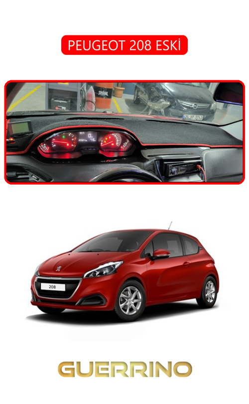 Peugeot 208 Eskitorpido Koruma Halısı Kırmızı Kenar