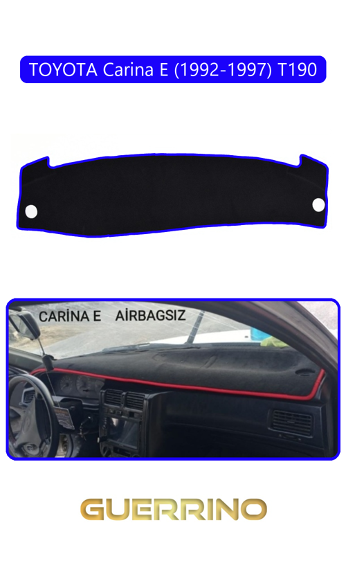 Toyota Carina E (1992-1997) T190 Aırbaglıtorpido Koruma Halısı Mavi Kenar