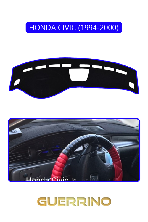 Honda Cıvıc 1994-2000Torpido Koruma Halısı Mavi Kenar