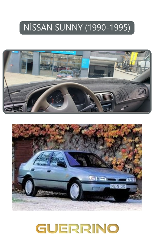 Nissan Sunny 1990-1995Torpido Koruma Halısı Gri Kenar