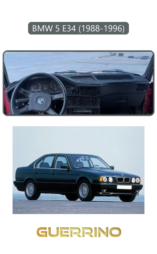Bmw 5 E34 1988-1996Torpido Koruma Halısı Gri Kenar