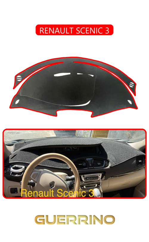 Renault Scenıc 3Torpido Koruma Halısı Kırmızı Kenar
