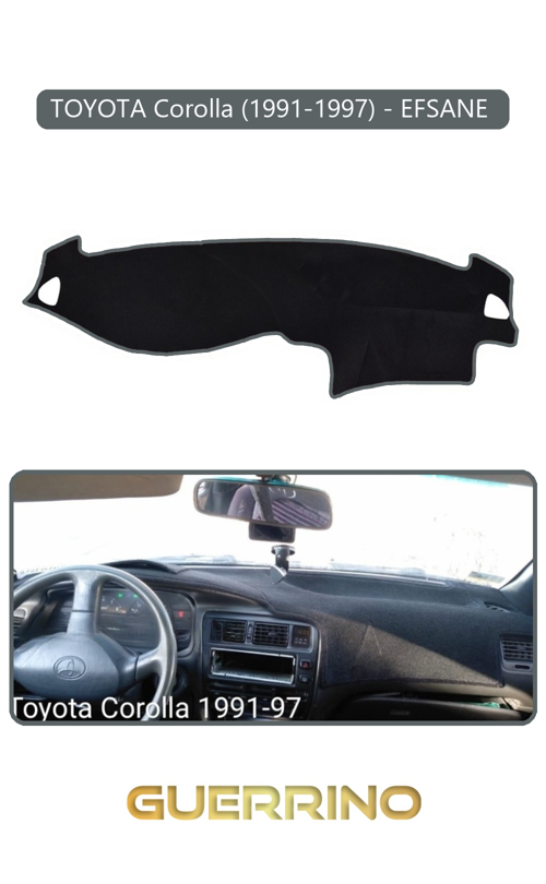 Toyota Corolla (1991-1997) - Efsane Torpido Koruma Halısı Gri Kenar