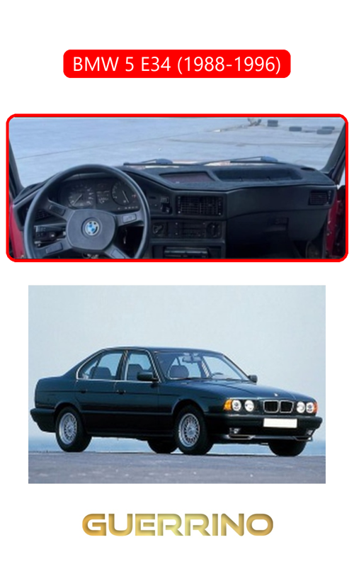 Bmw 5 E34 1988-1996Torpido Koruma Halısı Kırmızı Kenar