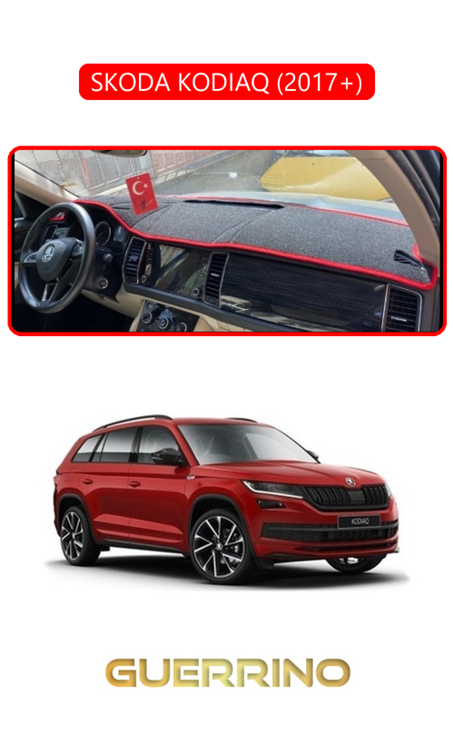 Skoda Kodıaq 2017 +Torpido Koruma Halısı Kırmızı Kenar