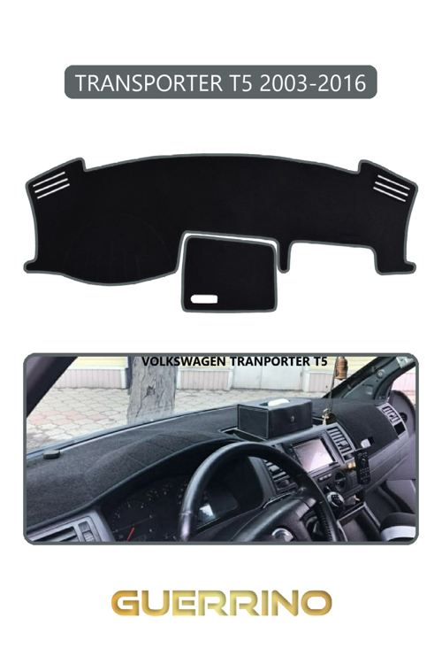 Volkswagen T5 (2003-2016)Torpido Koruma Halısı Gri Kenar