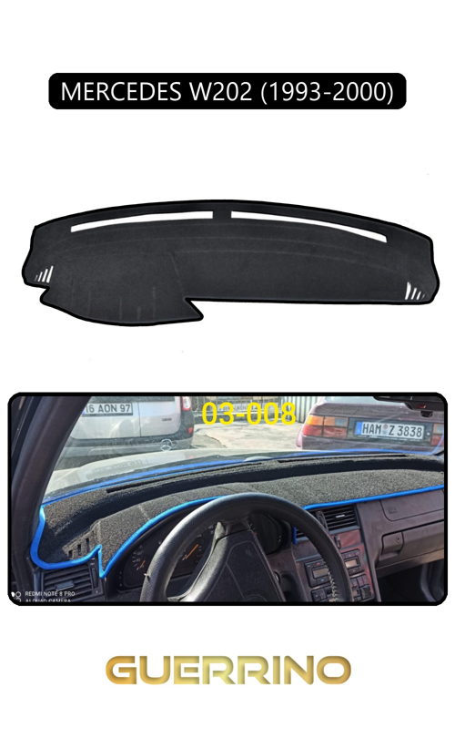 Mercedes W202 1993-2000Torpido Koruma Halısı Siyah Kenar
