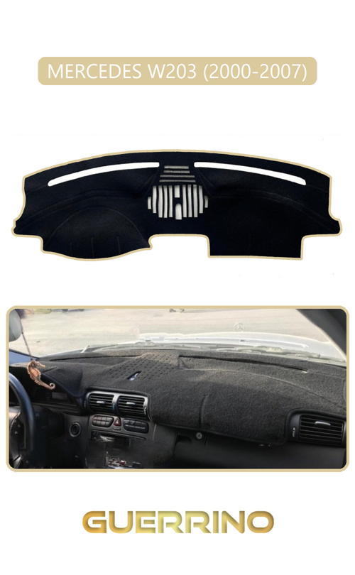 Mercedes W203 2000-2007Torpido Koruma Halısı Bej Kenar