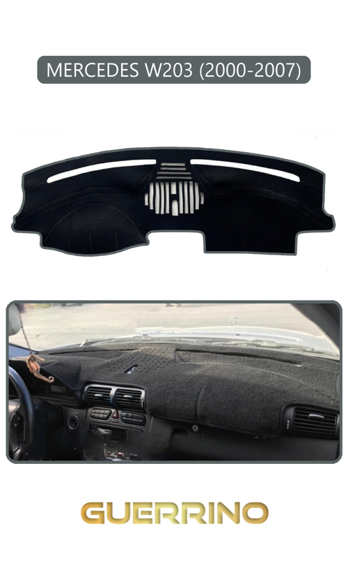 Mercedes W203 2000-2007Torpido Koruma Halısı Gri Kenar