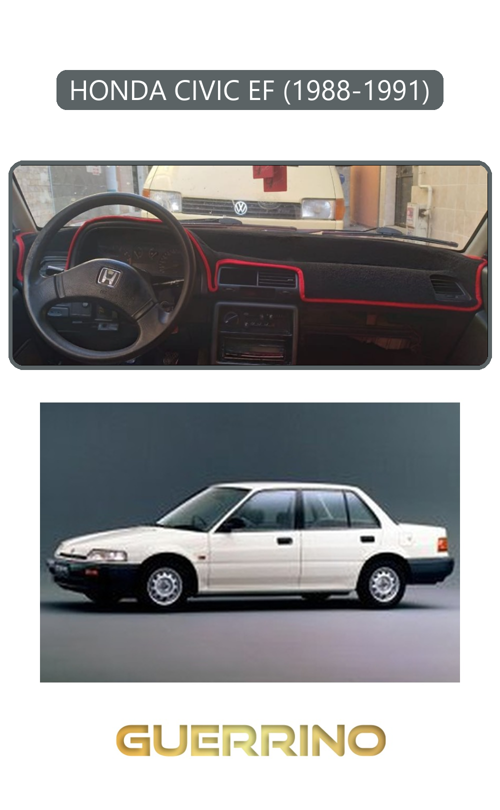 Honda Cıvıc Ef 1988-1991Torpido Koruma Halısı Gri Kenar
