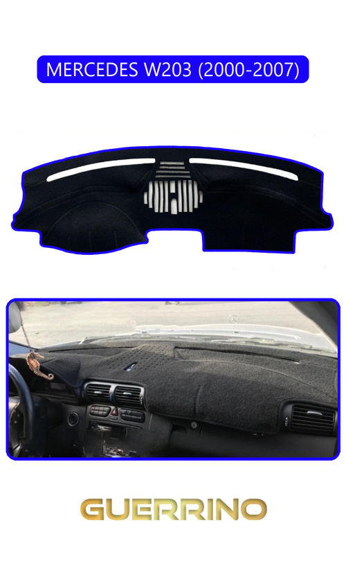 Mercedes W203 2000-2007Torpido Koruma Halısı Mavi Kenar