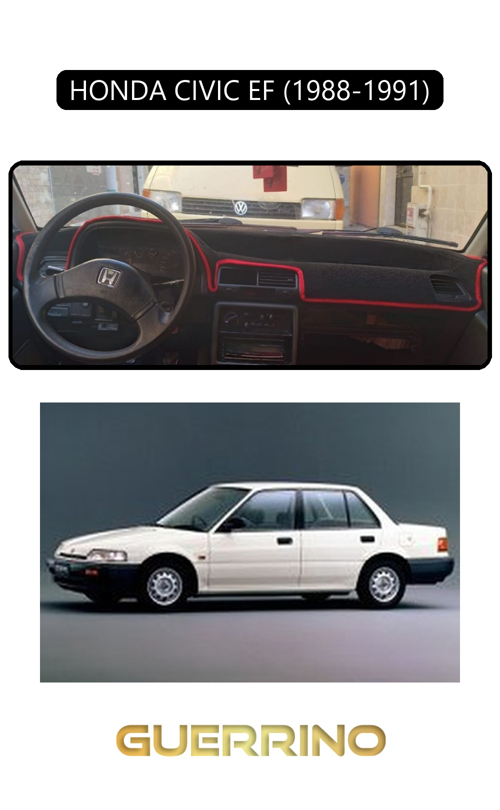 Honda Cıvıc Ef 1988-1991Torpido Koruma Halısı Siyah Kenar