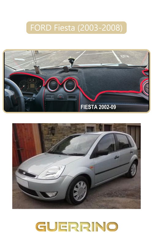 Ford Fiesta (2003-2008)Torpido Koruma Halısı Bej Kenar
