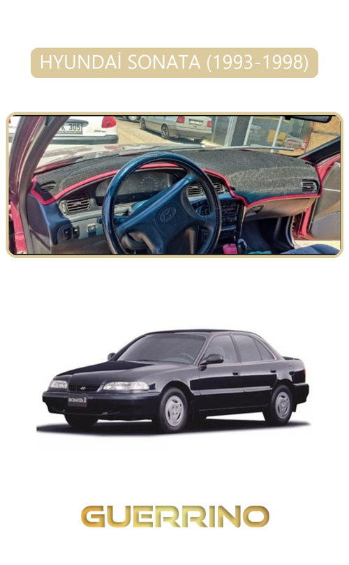 Hyundai Sonata 1993-1998Torpido Koruma Halısı Bej Kenar