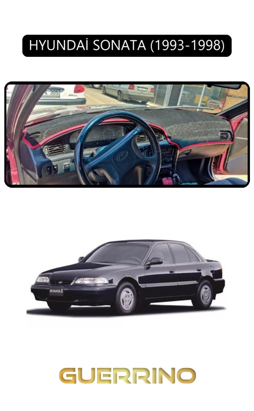Hyundai Sonata 1993-1998Torpido Koruma Halısı Siyah Kenar