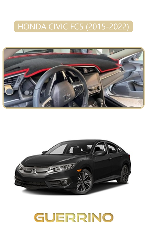 Honda Cıvıc Fc5 2015-2022Torpido Koruma Halısı Bej Kenar