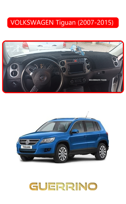 Volkswagen Tiguan (2007-2015) ;Torpido Koruma Halısı Kırmızı Kenar