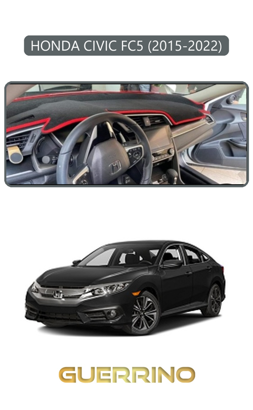Honda Cıvıc Fc5 2015-2022Torpido Koruma Halısı Gri Kenar