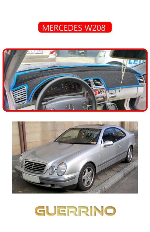Mercedes W208 Torpido Koruma Halısı Kırmızı Kenar