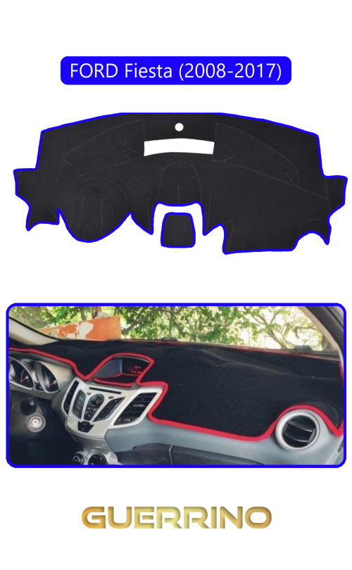 Ford Fiesta (2008-2017)Torpido Koruma Halısı Mavi Kenar