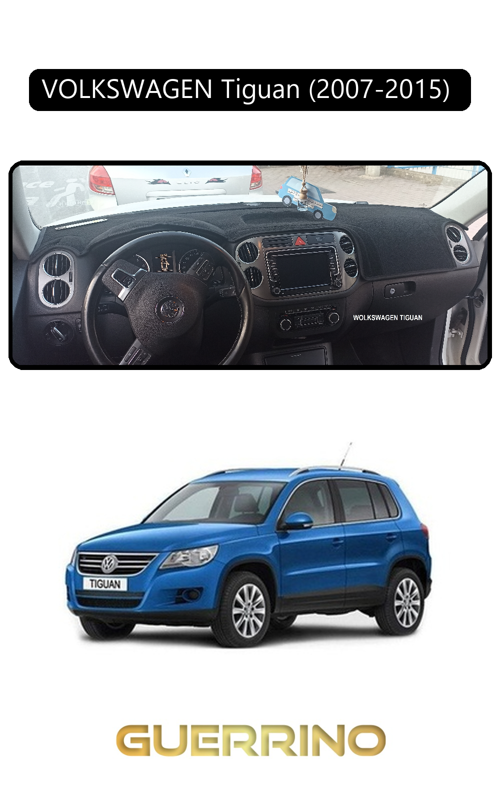 Volkswagen Tiguan (2007-2015) ;Torpido Koruma Halısı Siyah Kenar
