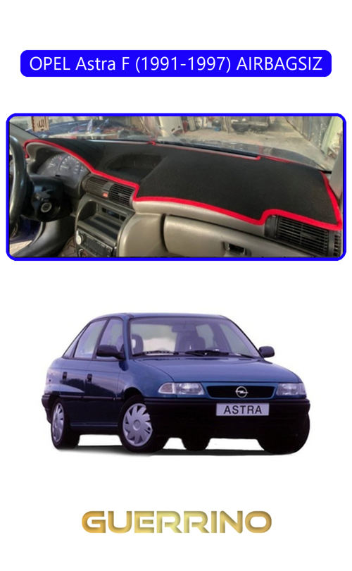 Opel Astra F 1991-1997 Aırbagsıztorpido Koruma Halısı Mavi Kenar