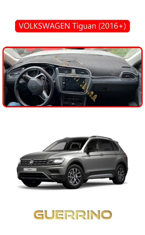 Volkswagen Tiguan (2016+) ;Torpido Koruma Halısı Kırmızı Kenar