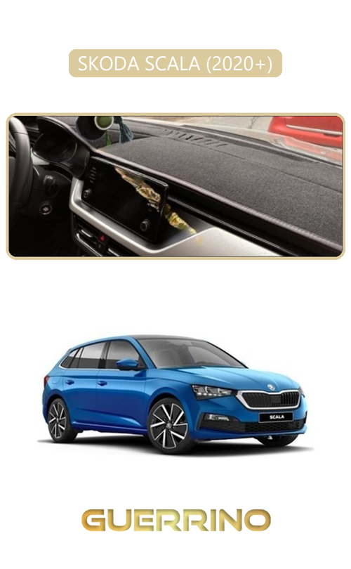 Skoda Scala - Kamıq 2020+Torpido Koruma Halısı Bej Kenar