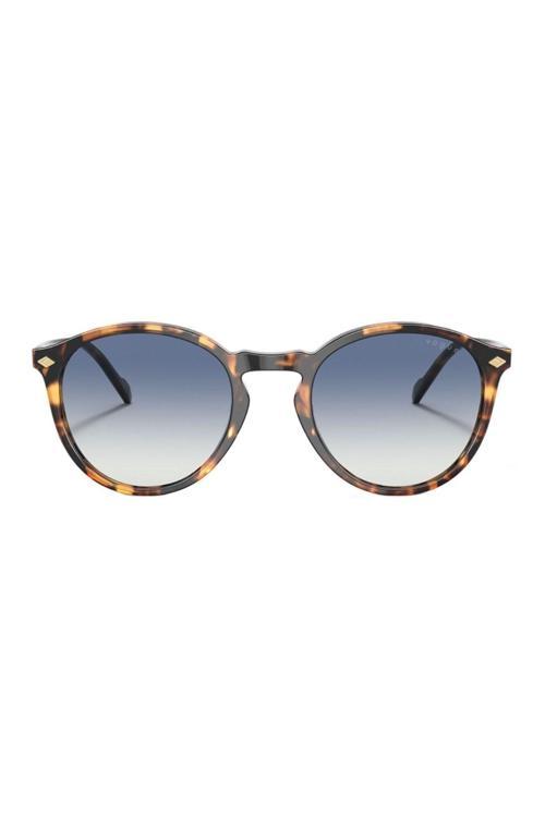 5432S 28194L 51 Unisex Kahve Yuvarlak Çerçeve Güneş Gözlüğü