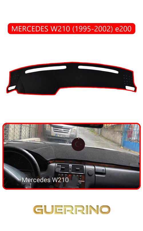 Mercedes W210 1995-2002 E200Torpido Koruma Halısı Kırmızı Kenar