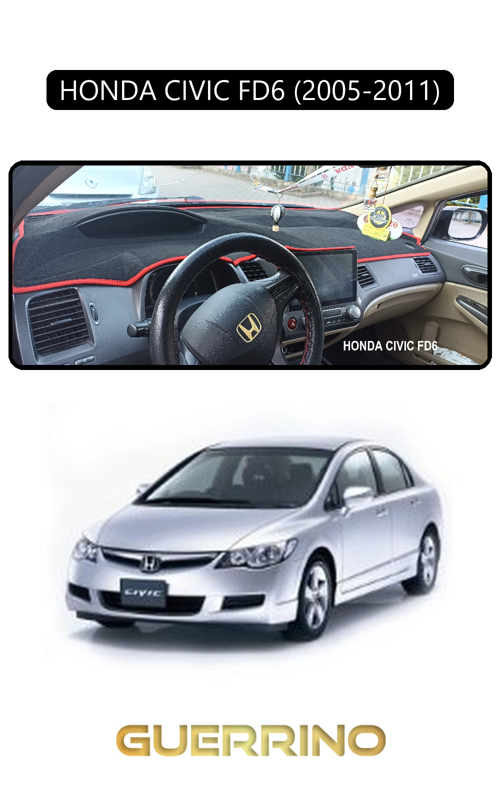 Honda Cıvıc Fd6 2005-2011Torpido Koruma Halısı Siyah Kenar