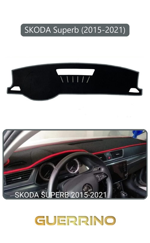 Skoda Superb (2015-2021)Torpido Koruma Halısı Gri Kenar