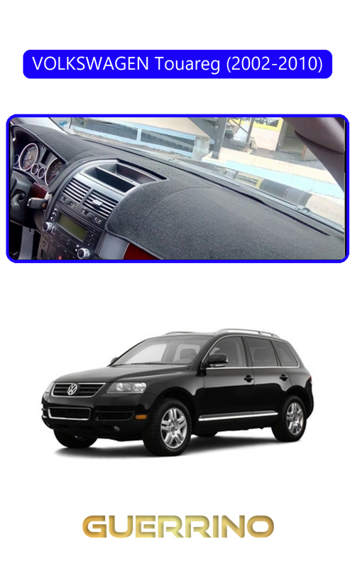 Volkswagen Touareg (2002-2010) ;Torpido Koruma Halısı Mavi Kenar