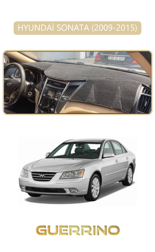Hyundai Sonata 2009-2015Torpido Koruma Halısı Bej Kenar