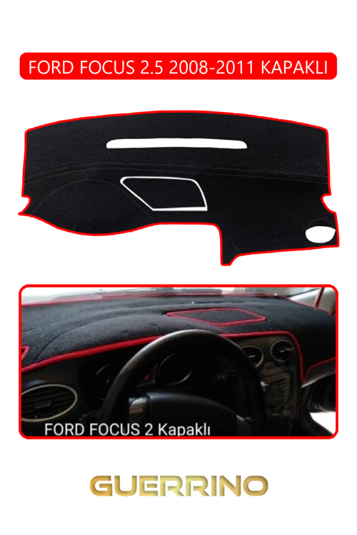 Ford Focus 2,5 (2008-2011) Kapaklıtorpido Koruma Halısı Kırmızı Kenar
