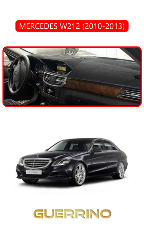 Mercedes W212 2010-2013Torpido Koruma Halısı Kırmızı Kenar